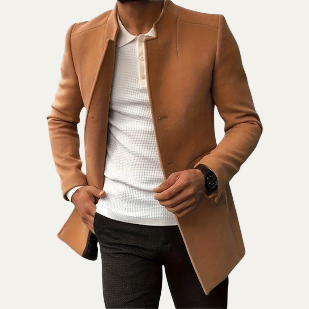 Manteau court à col montant pour homme