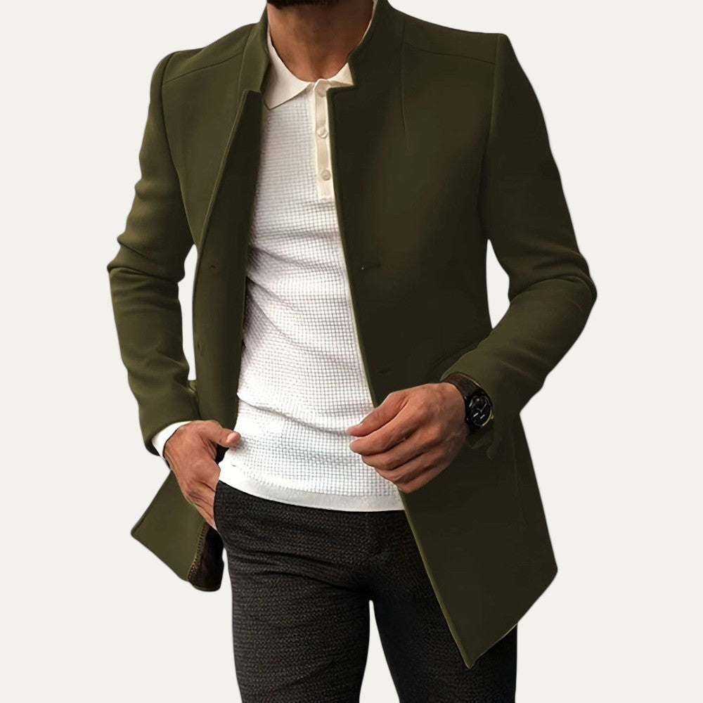 Manteau court à col montant pour homme