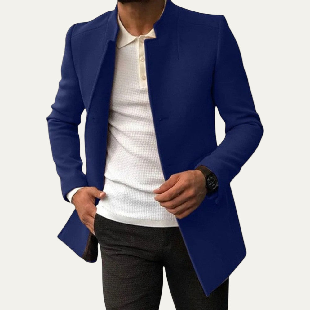 Manteau court à col montant pour homme