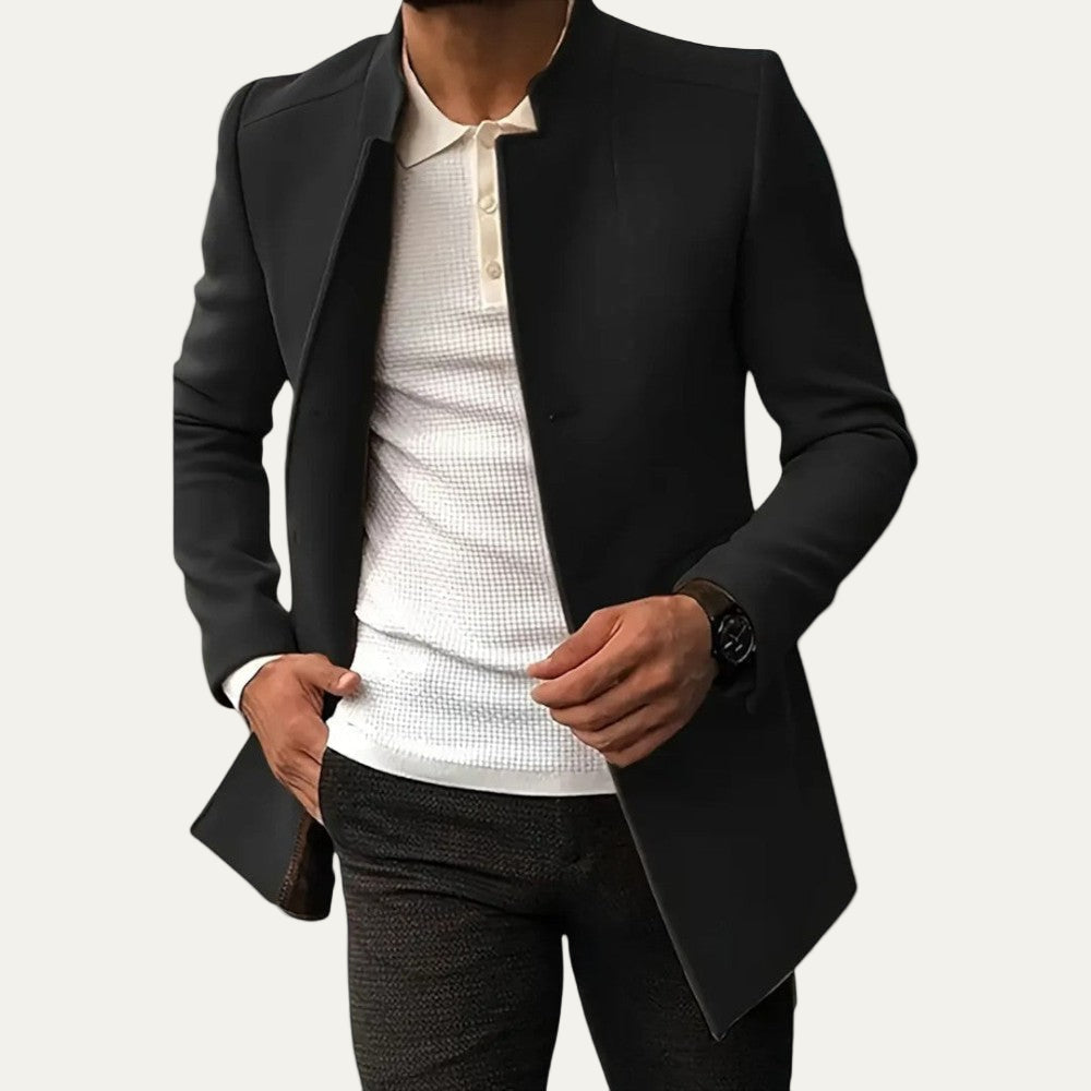 Manteau court à col montant pour homme