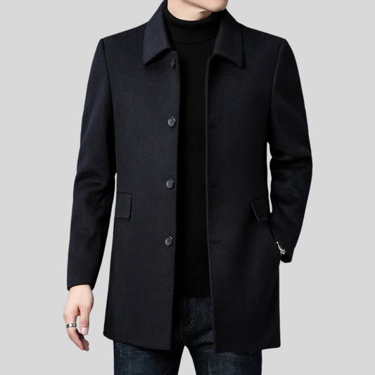 Manteau court décontracté classique à boutons pour homme