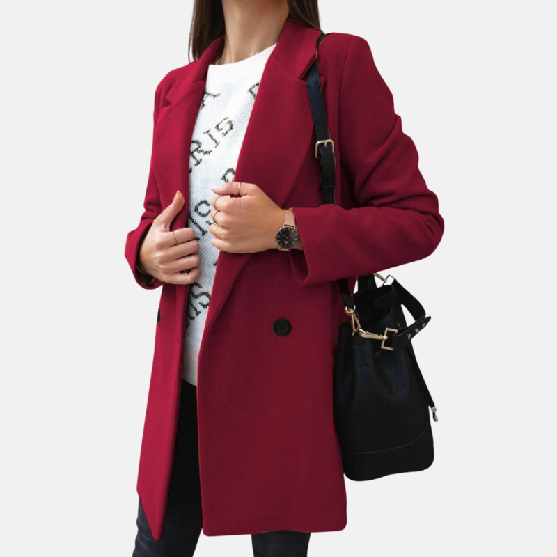 Manteau croisé sur mesure pour femme