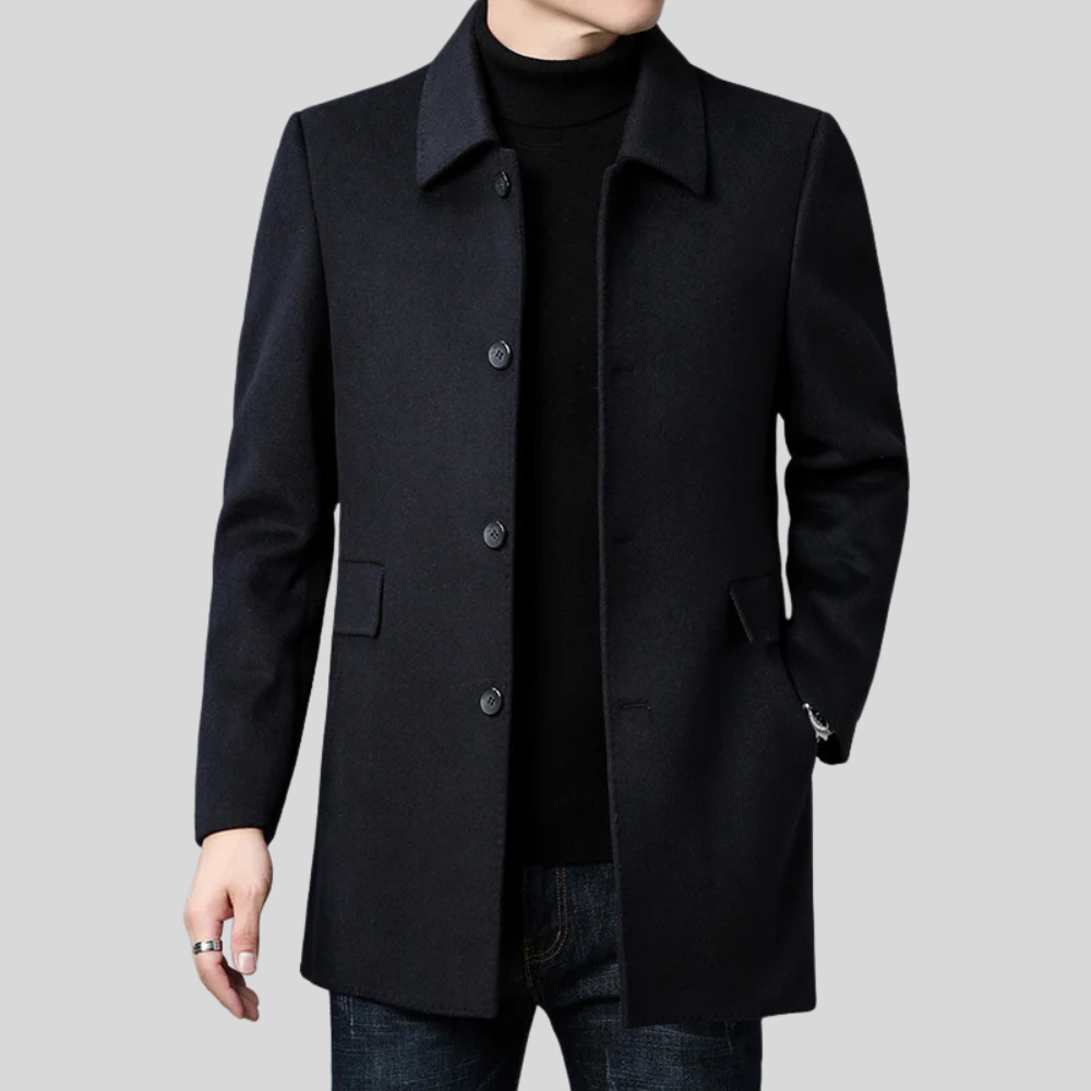 Manteau de voiture sur mesure à quatre boutons pour homme