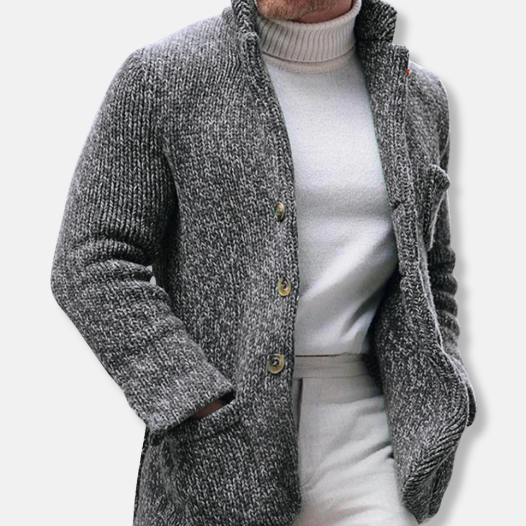 Manteau en maille sur mesure pour homme