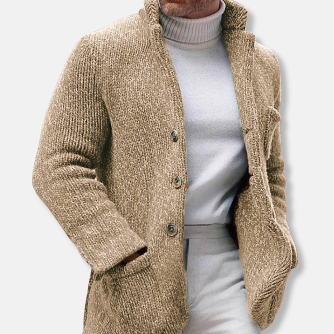 Manteau en maille sur mesure pour homme