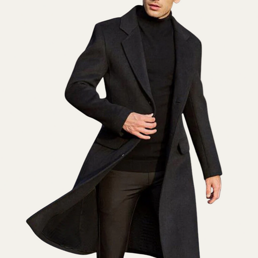 Manteau long classique pour homme