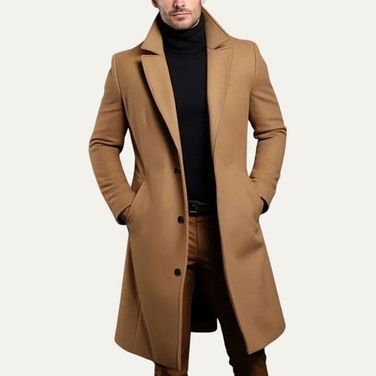 Manteau long classique sur mesure pour homme