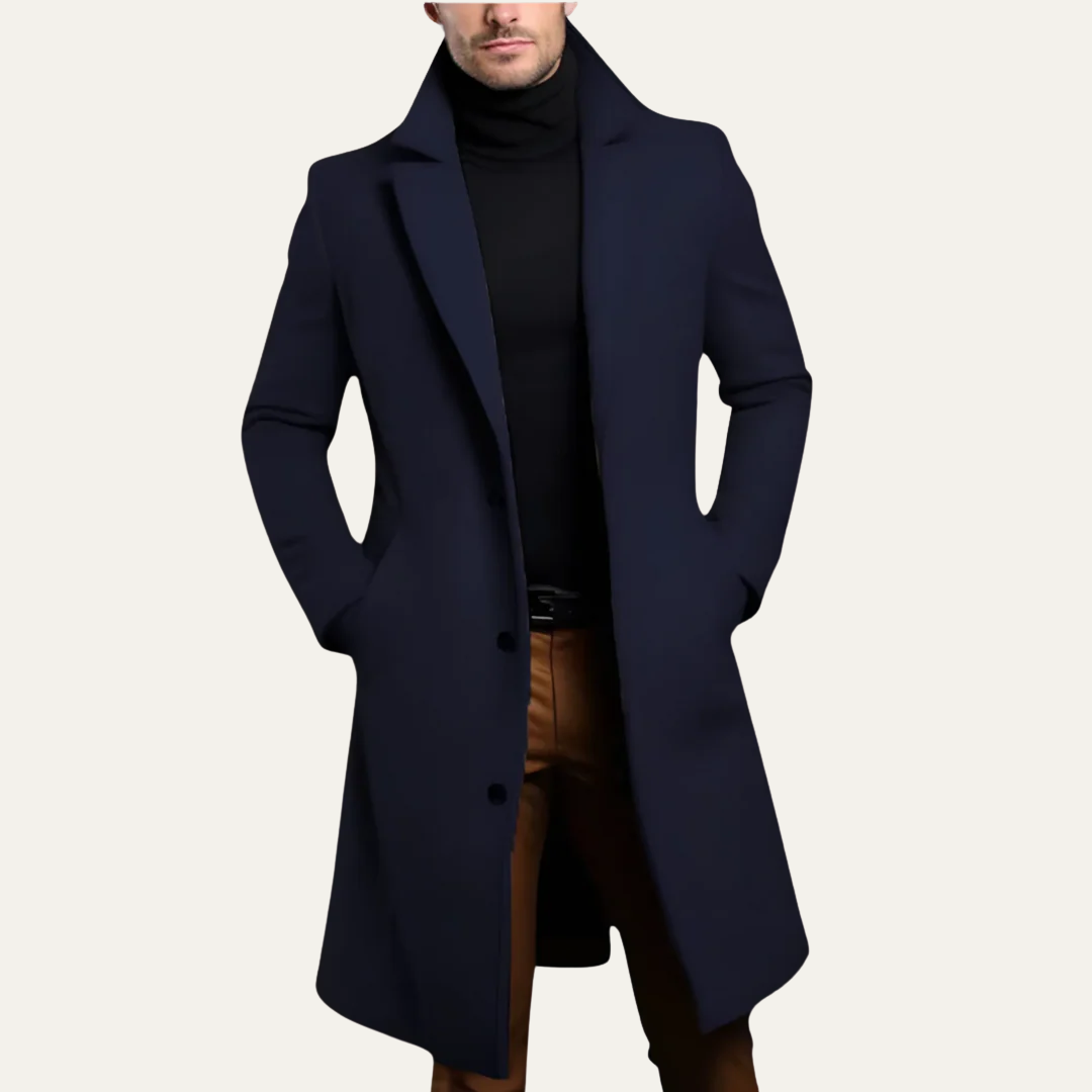 Manteau long classique sur mesure pour homme
