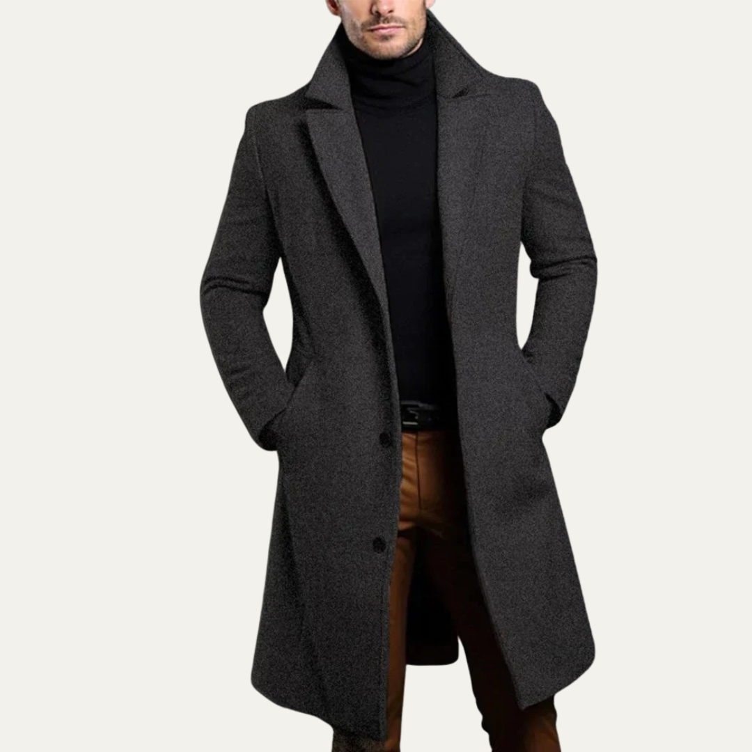 Manteau long classique sur mesure pour homme
