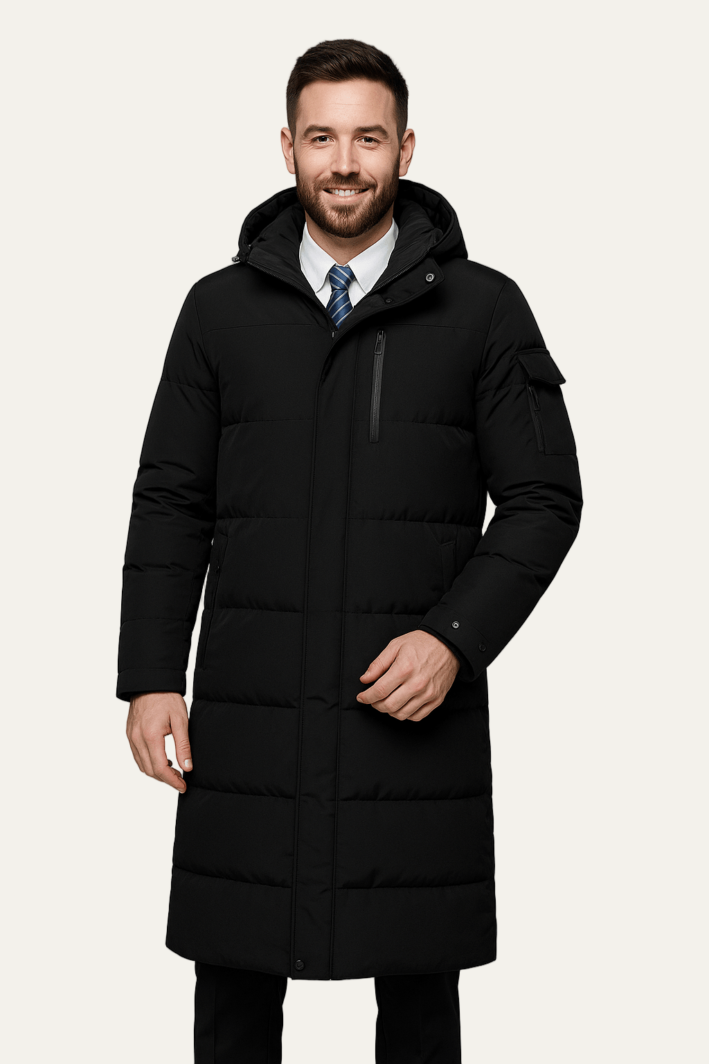 Manteau long d'hiver pour homme