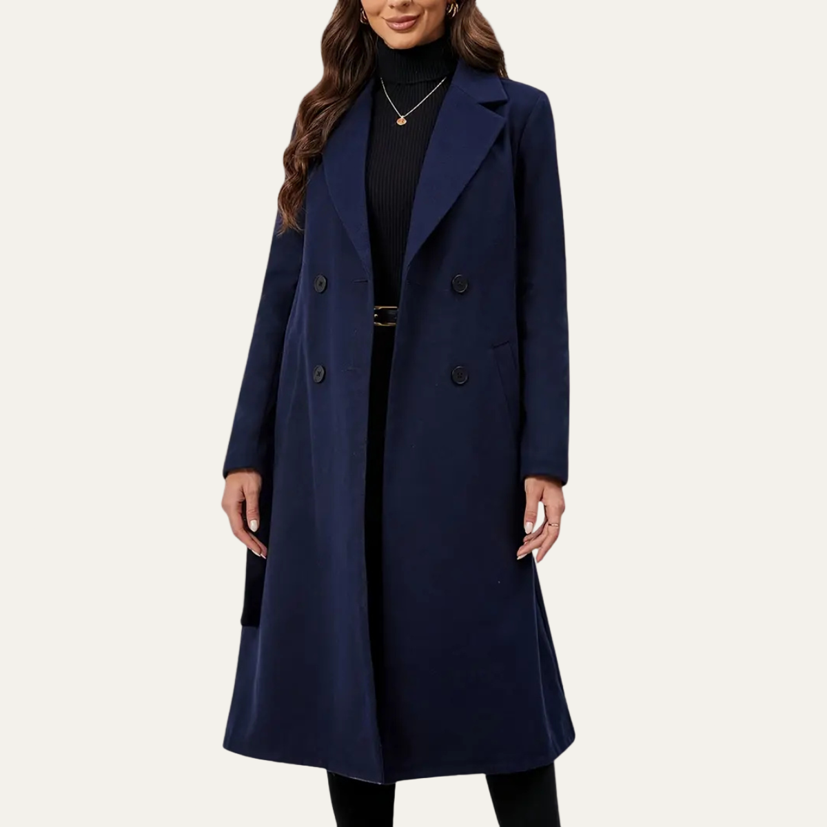 Manteau long intemporel et élégant pour femme