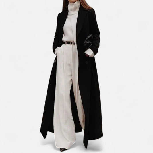 Manteau long tailleur pour femme