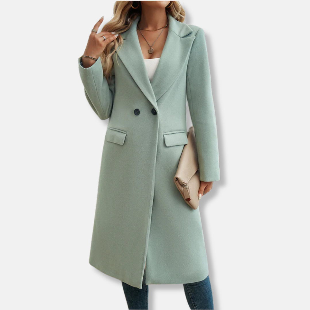 Manteau long tailleur pour femme