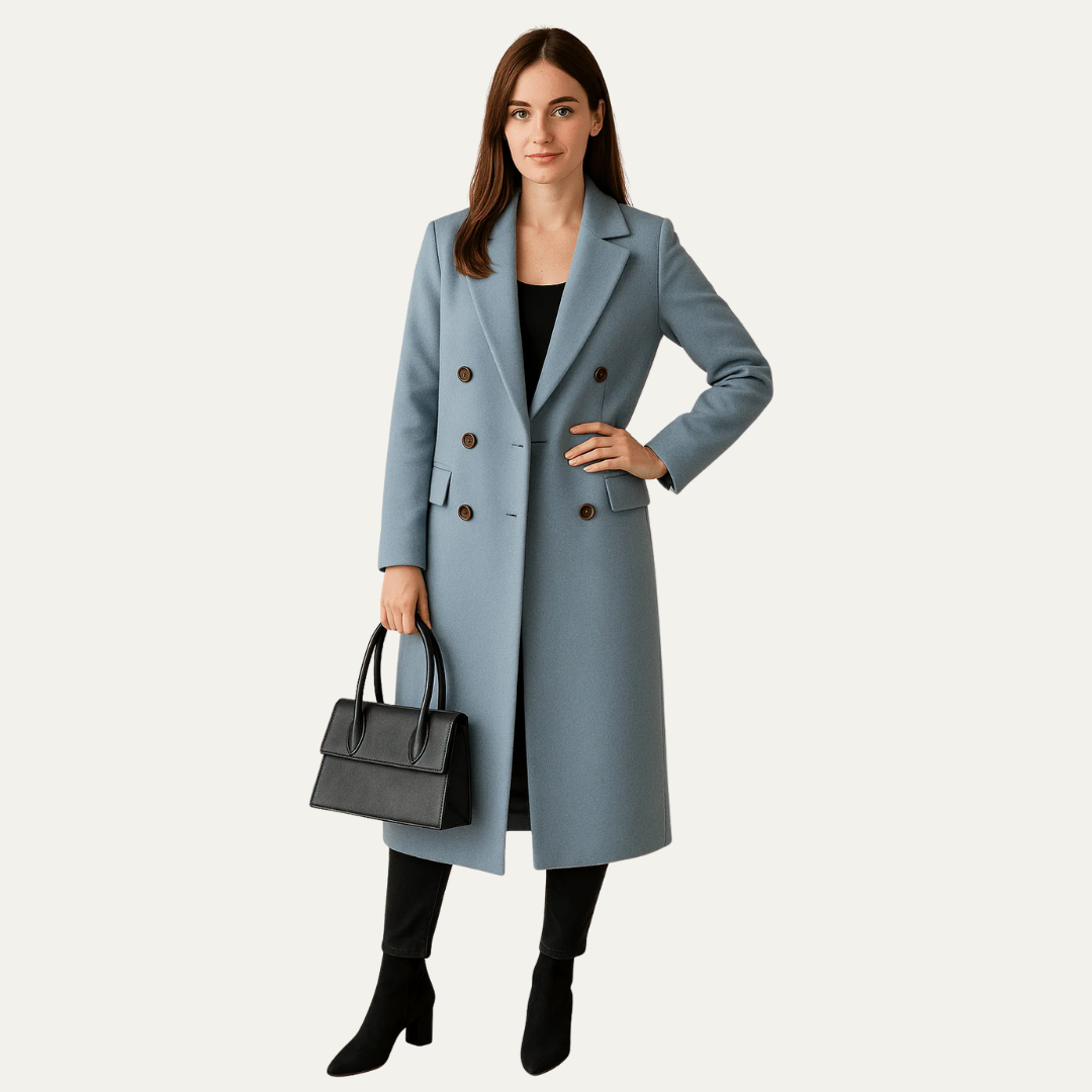 Manteau long tailleur pour femme