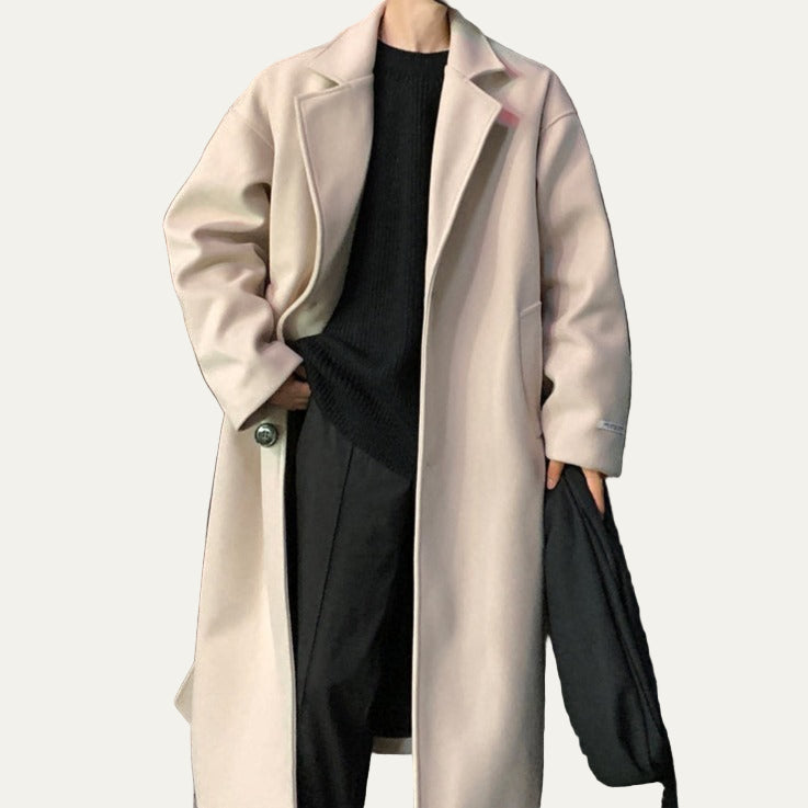 Manteau long trench pour homme