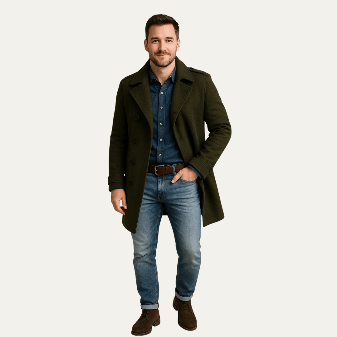 Manteau mi-long classique pour homme