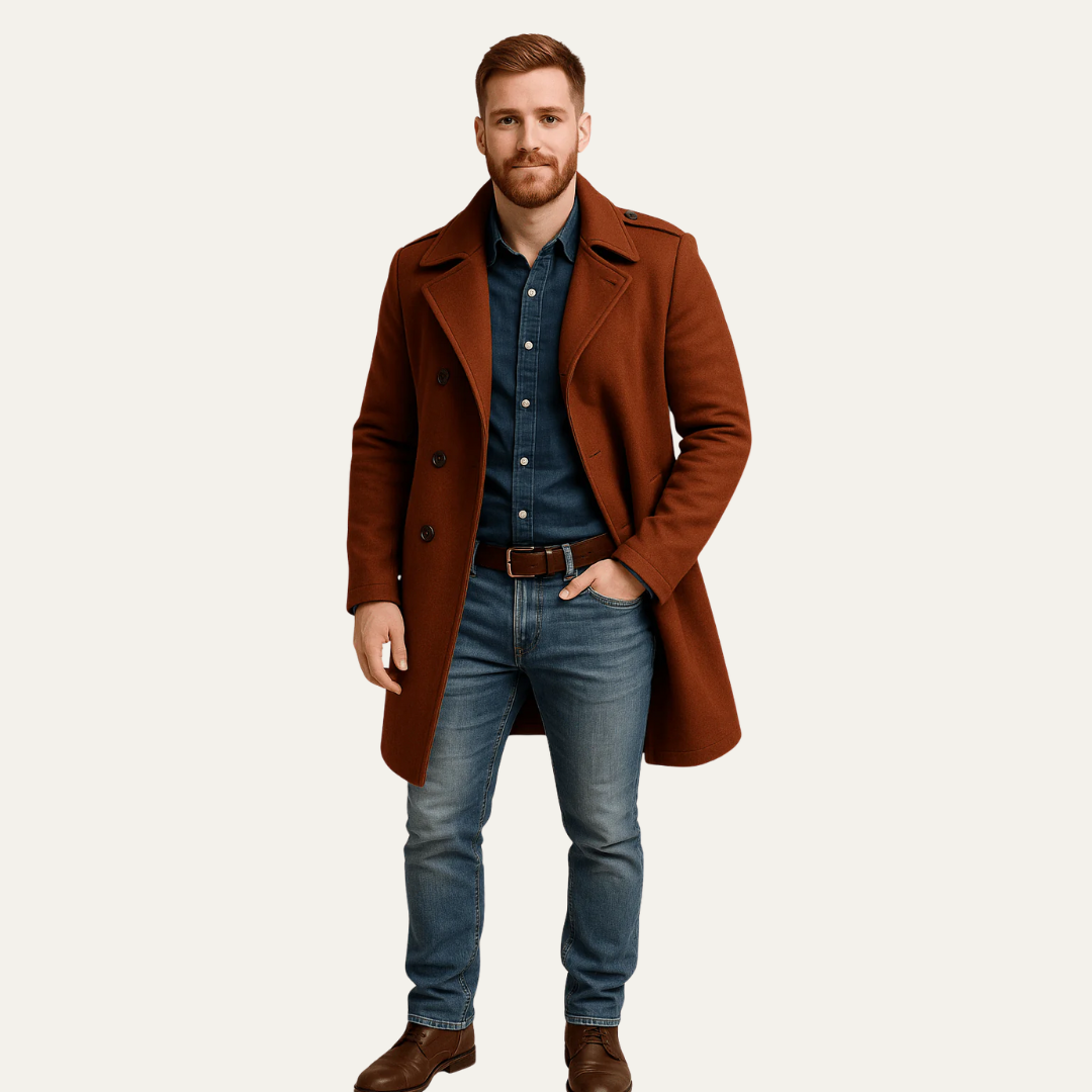 Manteau mi-long classique pour homme