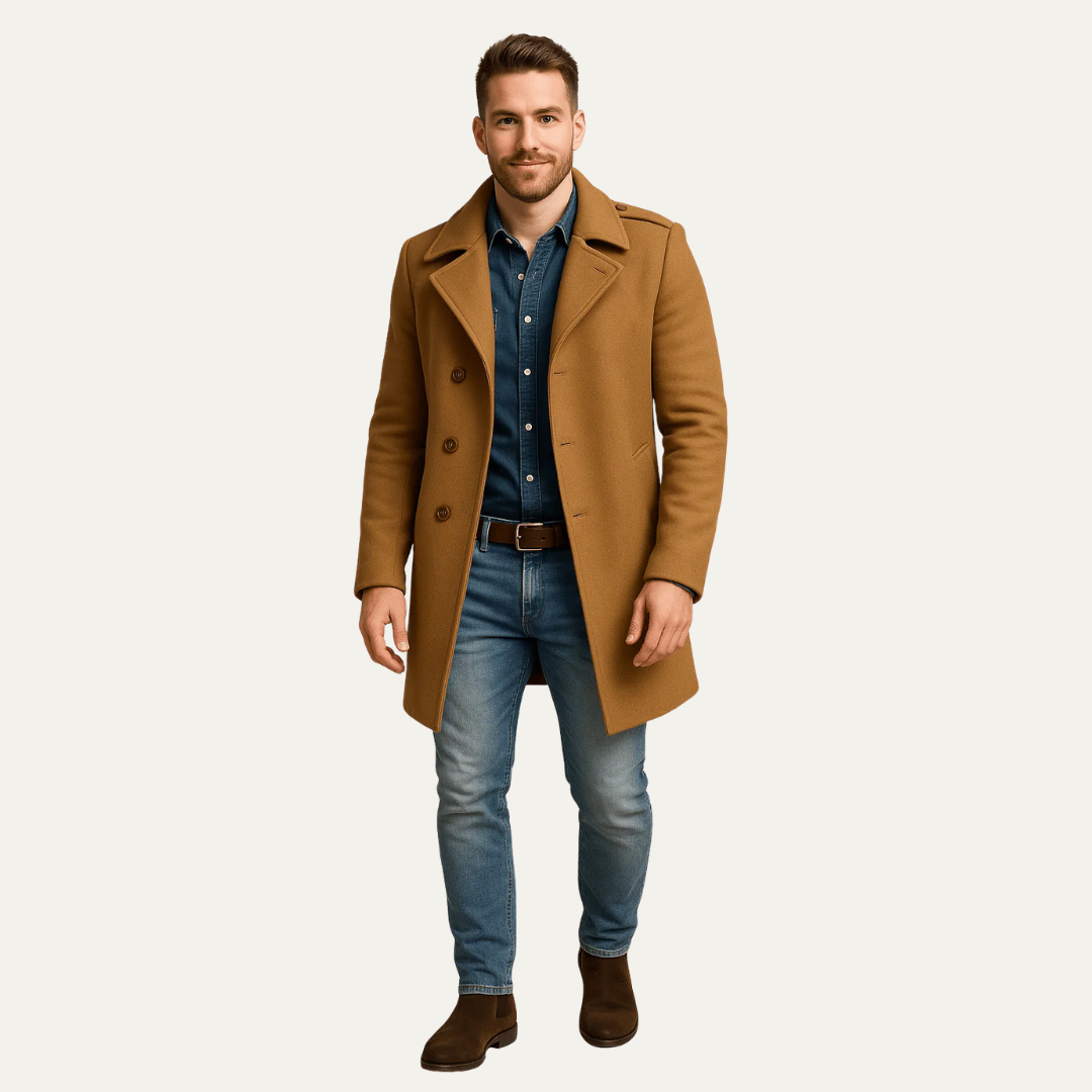 Manteau mi-long classique pour homme