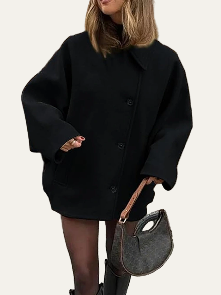 Manteau oversize à la coupe carrée pour femme
