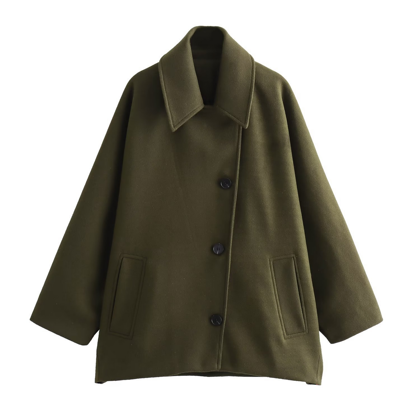 Manteau oversize à la coupe carrée pour femme