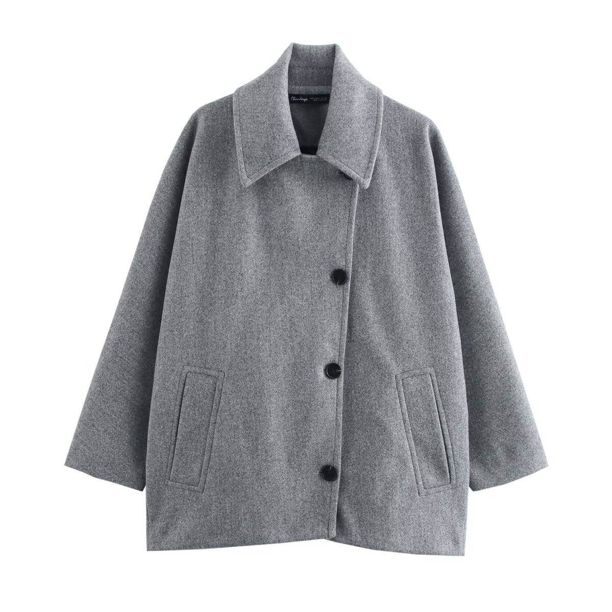 Manteau oversize à la coupe carrée pour femme