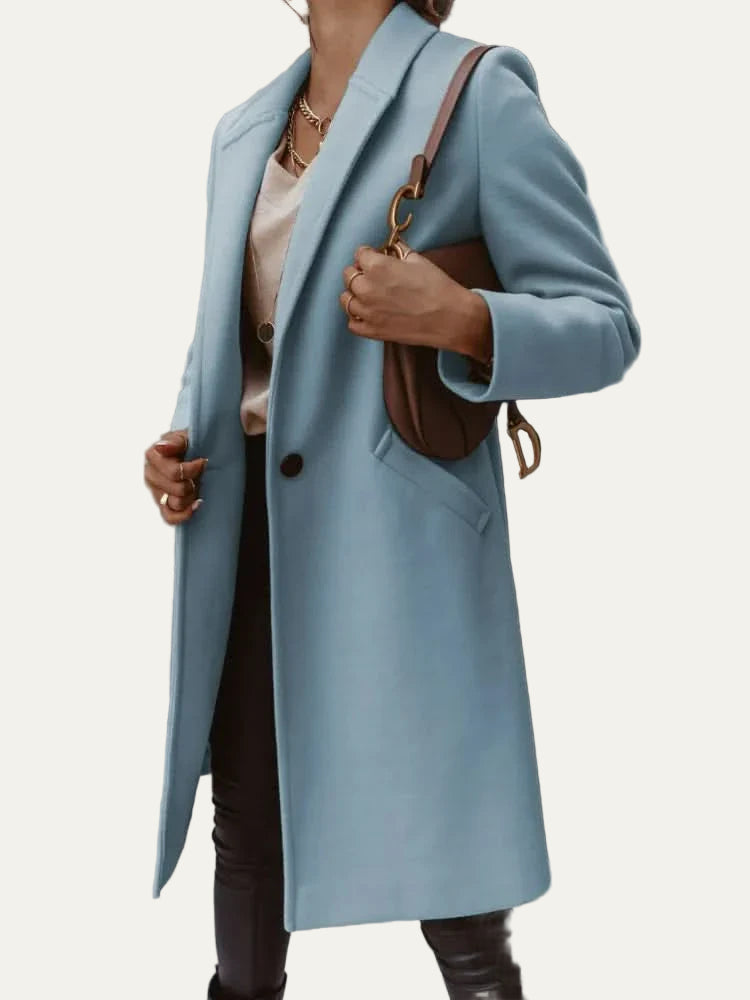 Manteau tailleur à simple boutonnage pour femme