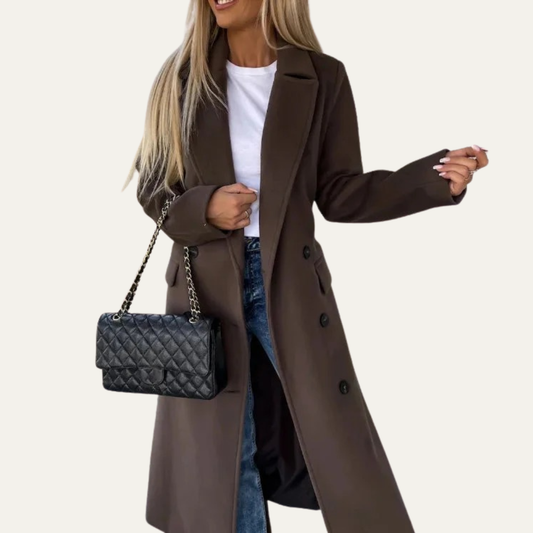 Manteau tailleur pour femme à revers crantés