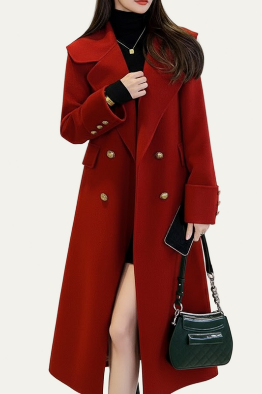 Manteau trapèze croisé pour femme