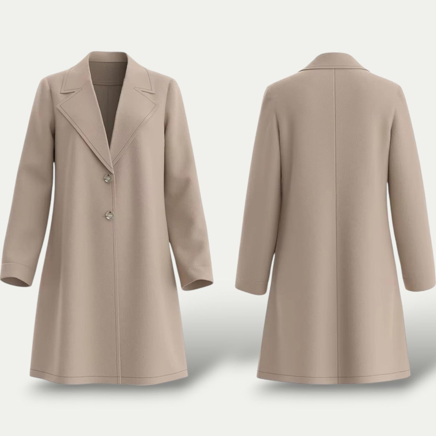 Manteau trapèze minimaliste pour femme