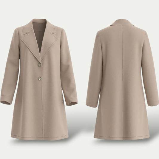 Manteau trapèze minimaliste pour femme