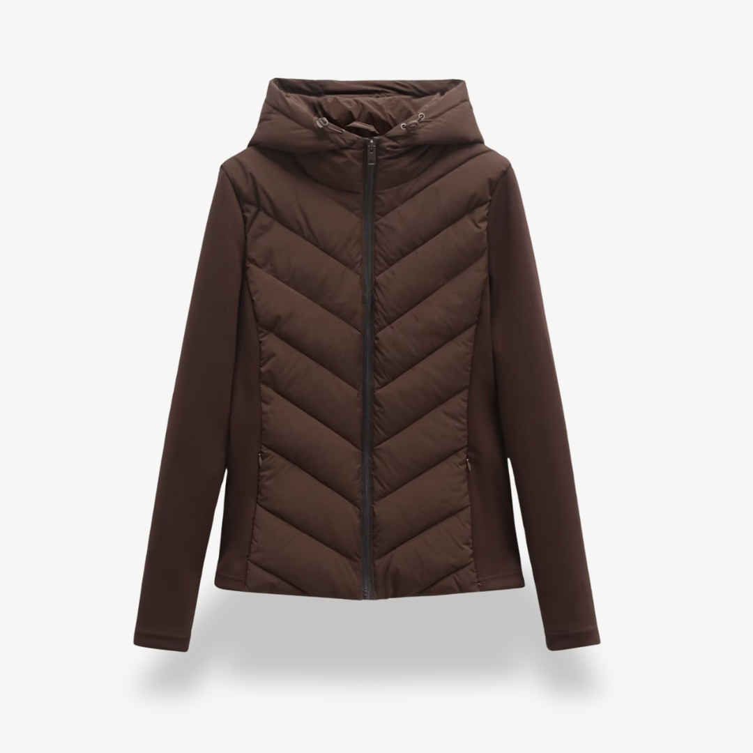 Parka d'hiver à capuche slim pour femme
