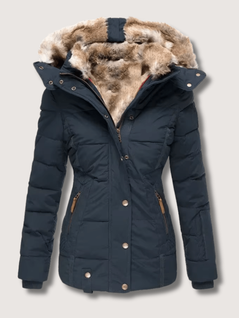 Parka d'hiver à taille cintrée pour femme