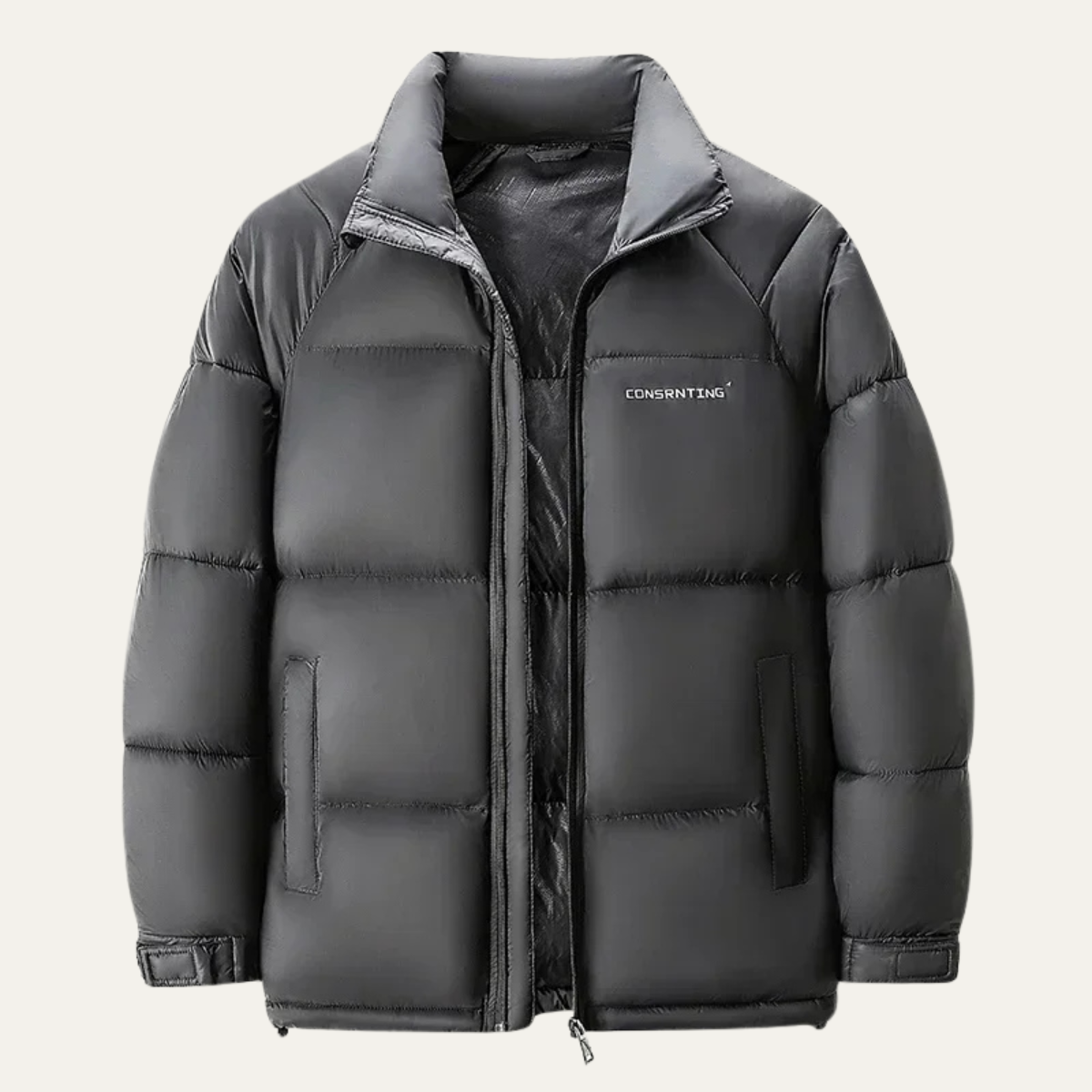 Parka d'hiver chaude à col montant classique pour homme