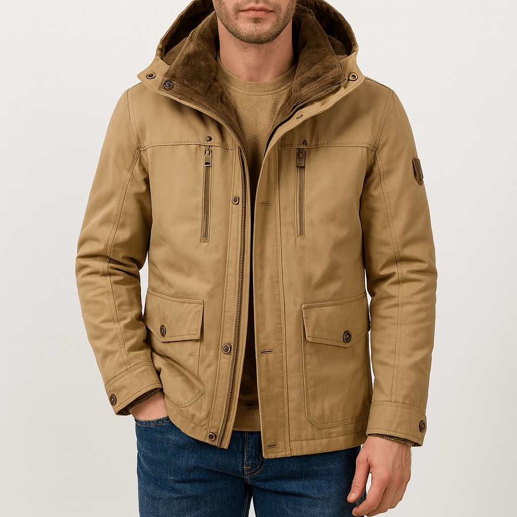 Parka utilitaire à capuche pour homme
