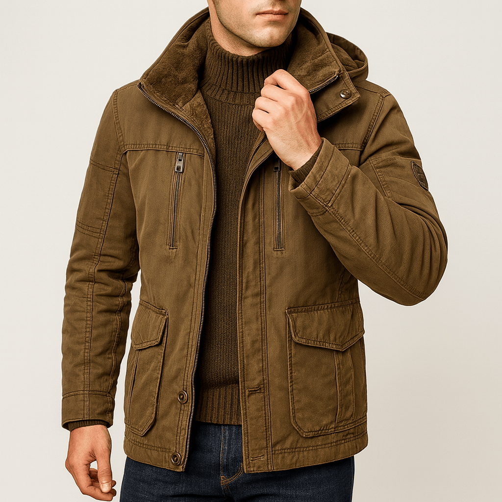 Parka utilitaire à capuche pour homme