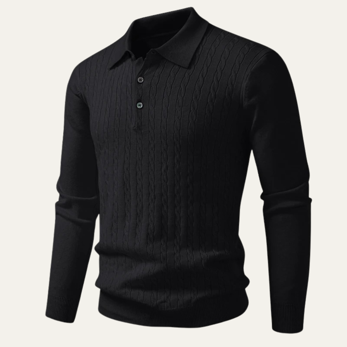 Polo classique en maille torsadée pour homme