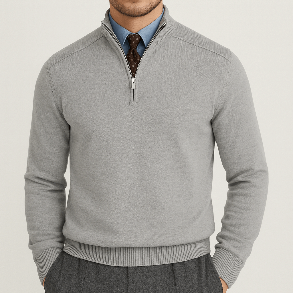 Polo en maille à col zippé pour homme