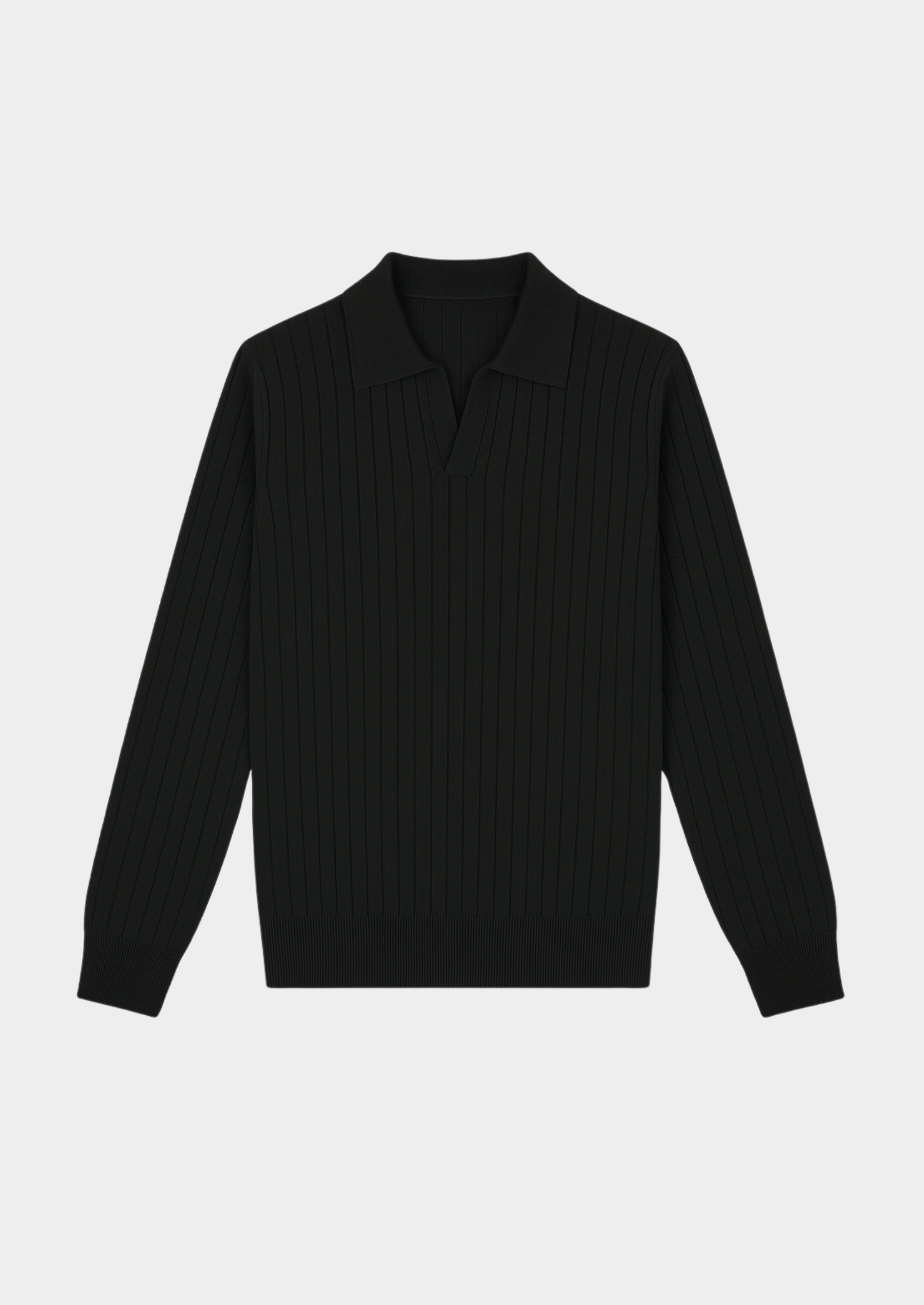 Polo en maille côtelée pour homme