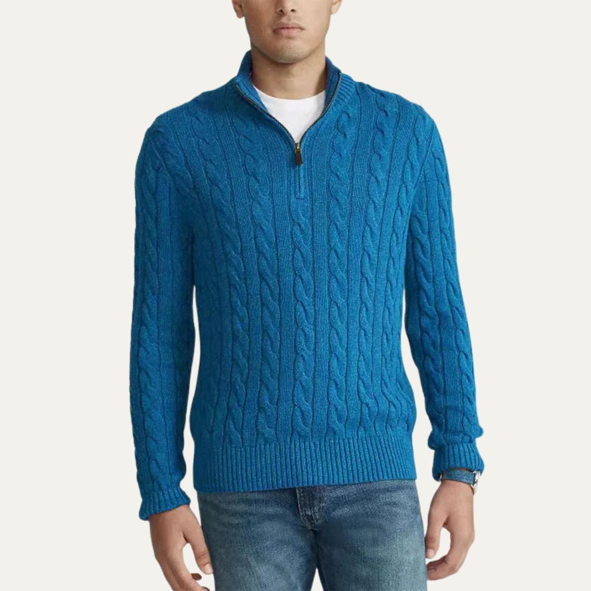 Polo homme en maille côtelée verticale
