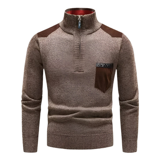 Pull-over élégant à col montant pour homme