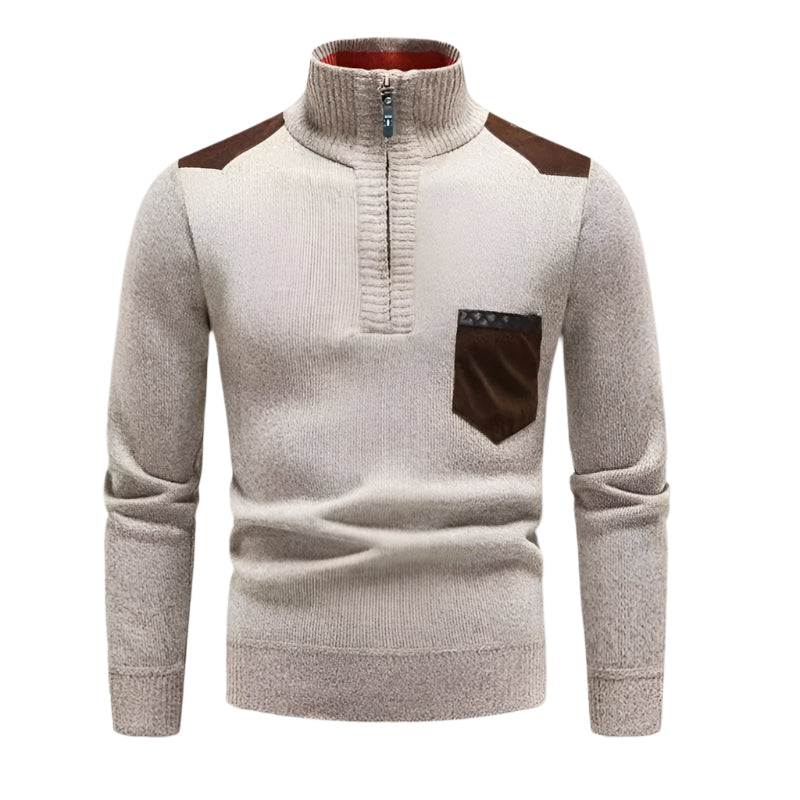 Pull-over élégant à col montant pour homme