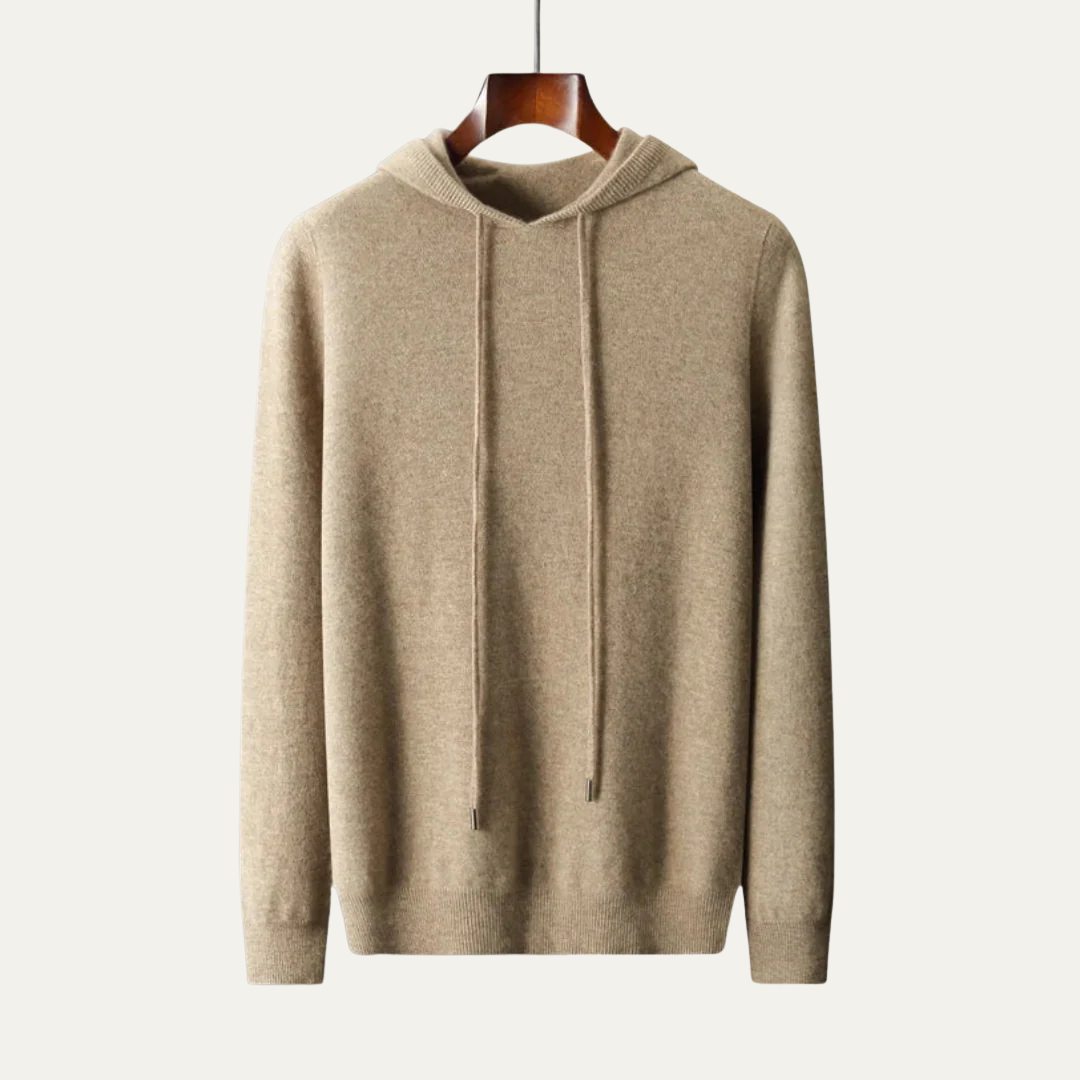 Pull à capuche en maille fine pour homme