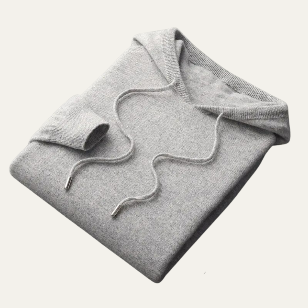 Pull à capuche en maille fine pour homme