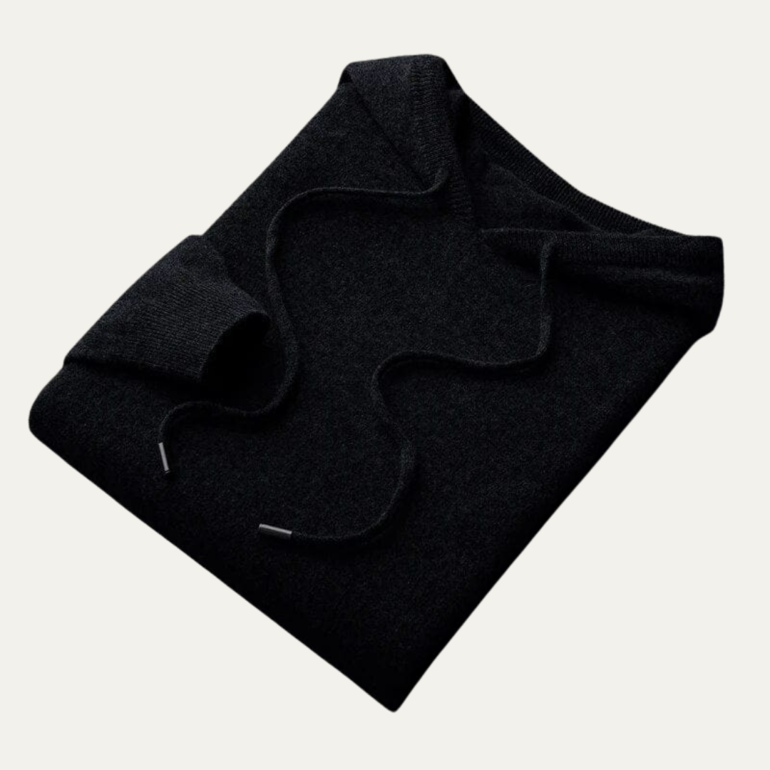 Pull à capuche en maille fine pour homme