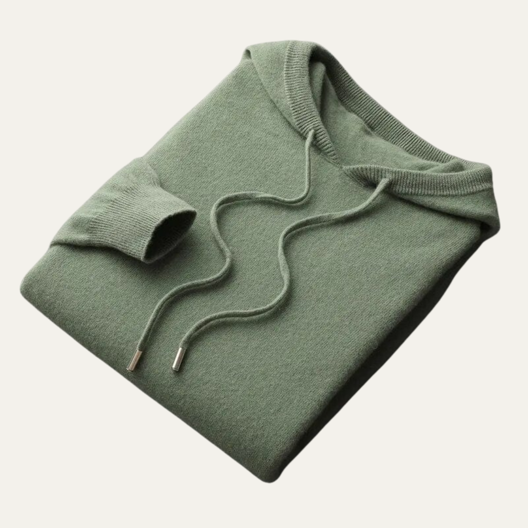 Pull à capuche en maille fine pour homme