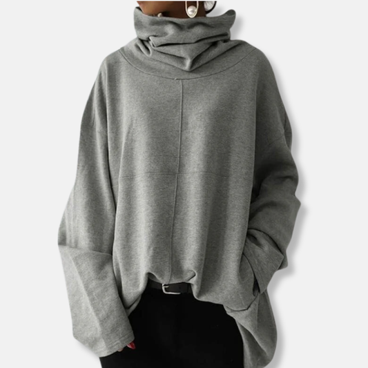 Pull à col châle volumineux pour femme