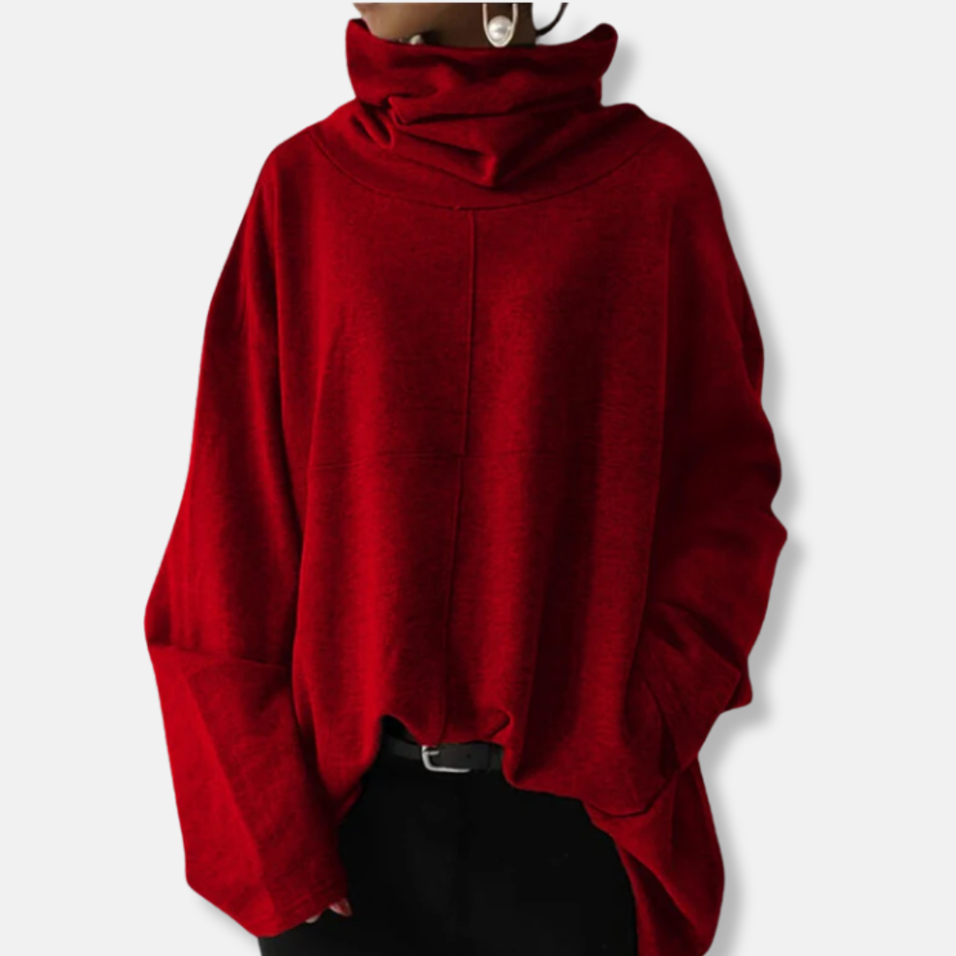 Pull à col châle volumineux pour femme