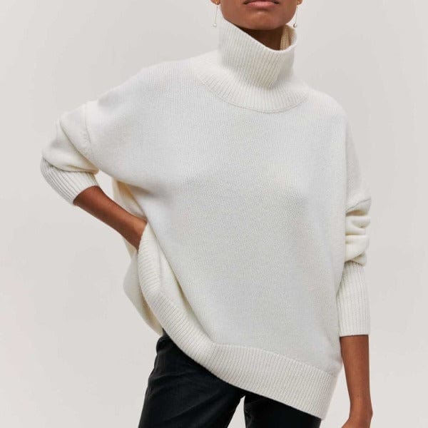 Pull à col cheminée oversize pour femme