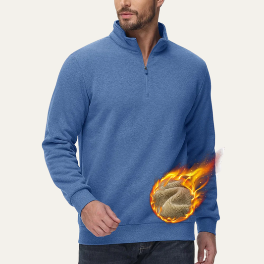 Pull à col montant côtelé coupe ajustée pour homme