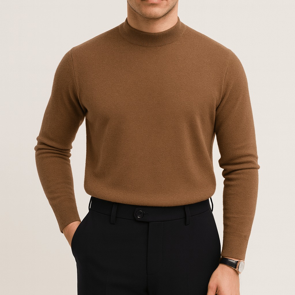 Pull à col montant élégant et décontracté pour homme